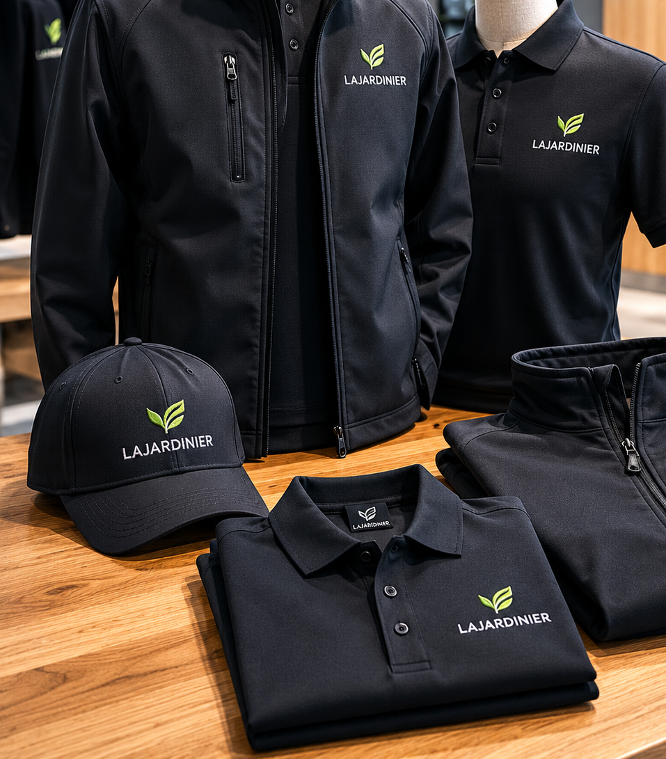 Kit complet — casquette, softshell et polo personnalisés