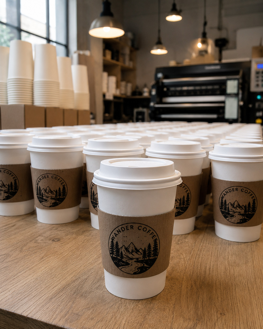 Gobelets carton personnalisés Wander Coffee